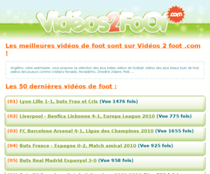 videos2foot.com: Vidéo Foot sur Vidéos 2 foot .com
Les meilleures vidéos de foot sont sur Vidéos 2 foot .com !