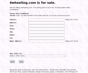 1000petstores.com: 4WHEELING.COM is for sale
4WHEELING.COM is for sale