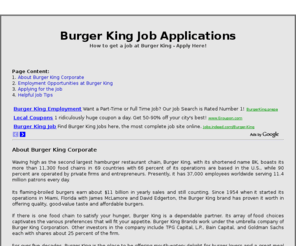 Burgerkingjobapplicationscom Burger King Job Applications