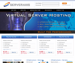 serveraxis.net: VPS :: VPS Hosting :: VDS :: Virtual Private Servers :: Virtual Dedicated Servers :: Server Axis
We specialize in virtual server hosting and provide some of the best VPS management tools and software available.