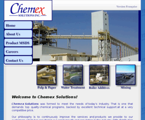 chemexsolutions.com: Welcome to Chemex Solutions Inc.
Chemex Solutions Inc - Home page