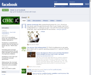 civicjc.org: Incompatible Browser | Facebook
 Facebook is a social utility that connects people with friends and others who work, study and live around them. People use Facebook to keep up with friends, upload an unlimited number of photos, post links and videos, and learn more about the people they meet.