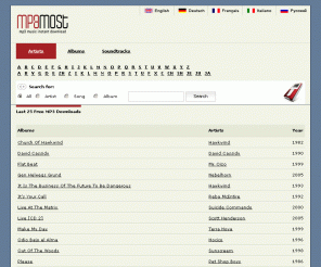 mp3most.com: Free MP3 Downloads from MP3Most.com
MP3Most.com: We Offer 350000 mp3 Downloads from an archive. Download songs, download full albums, download MTV charts and lyrics. Updated Daily.