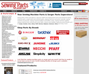 sewingpartsonline.com: Sewing Machine Parts, Serger Parts, Sewing Parts & Sewing Accessories - Sewing Parts Online
We offer thousands of hard to find and popular sewing machine parts, accessories, notions and sewing machine supplies.