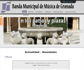 bandamunicipaldegranada.com: Web oficial de la Banda Municipal de Música de Granada
Banda Municipal de Música de Granada - Portada