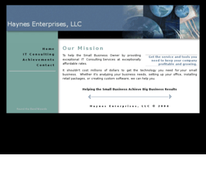 haynesllc.com: Haynes Enterprises, LLC - Our Mission
add your site description here