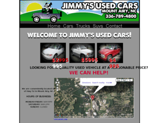 jimmysusedcars.com: Jimmy's Used Cars - Used  Cars, Trucks, Vans and SUVs in Mount Airy, NC
Mount Airy, Cana, Used Cars, Used Trucks, Used Vans, Used Minivans, Used SUVs