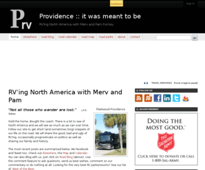 pamforney.com: Providence :: it was meant to be
RV'ing North America with Merv and Pam Forney