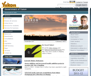 gov.yk.ca: Government of Yukon - Government of Yukon - Government of Yukon
Government of Yukon - The official home page of the Government of Yukon. 