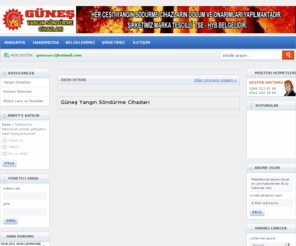 gunes-yangin.com: Güneş Yangın Söndürme Cihazları San. ve Ltd. Şti.
Güneş Yangın Söndürme Cihazları Üretimi ve Satış Firmasıdır.
