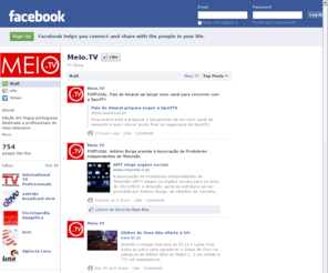 meio.tv: Incompatible Browser | Facebook
 Facebook is a social utility that connects people with friends and others who work, study and live around them. People use Facebook to keep up with friends, upload an unlimited number of photos, post links and videos, and learn more about the people they meet.