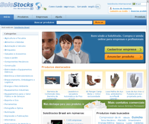 solostocks.com.br: Atacadistas | Compra Venda no Atacado | SoloStocks Brasil
Compra e venda de produtos entre empresas. Encontre atacadistas e distribuidores em todo o Brasil. Compre no atacado e publique seus produtos.
