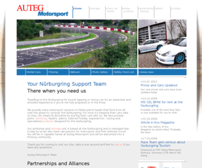 auteg-motorsport.com: Nürburgring Storage, Servicing, Rental, Suspension with Auteg Motorsport. Avo and Motul Dealers - Home
Motorsport storage and servicing company based at the Nurburgring in Germany (Nurburg near Cologne).