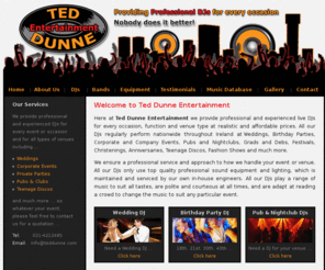 djintipperary.com: Ted Dunne Entertainment - Providing Professional DJ's for every occasion - Nobody does it better
Ted Dunne Entertainment - Providing Professional DJ's for every occasion - Nobody does it better