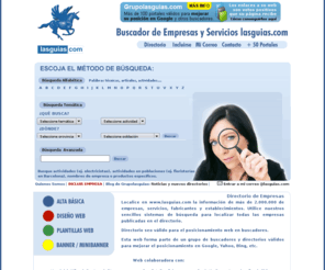 lasguias.com: DIRECTORIO DE EMPRESAS Y SERVICIOS LASGUIAS.COM
Directorio de Empresas y Servicios válido para el posicionamiento en buscadores. Localice la información de más de 2.000.000 de empresas, servicios y establecimientos,  gracias a los sencillos sistemas de búsqueda.