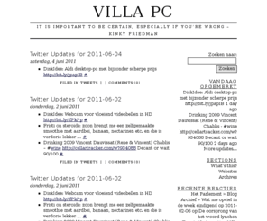 villapc.be: Villa PC › It is important to be certain, especially if you’re wrong – Kinky Friedman
Technology musings: Ik kreeg net via e-mail de nieuwjaarwensen 2011 binnen van de NMBS. Ze verontschuldigen in de mail wel voor de vertraging. # Disk