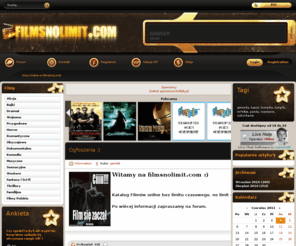 filmsnolimit.com: Filmy online bez limitu, nowości, megavideo bez limitu
filmy online za free,filmy online bez limitów, najnowsze filmy,
