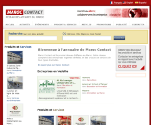 maroccontact.com: Annuaire des entreprises du Maroc
Annuaire des entreprises du Maroc.