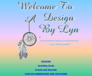 adesignbylyn.com: A Design By Lyn
Quality Embroidery Designs At A Reasonable Price