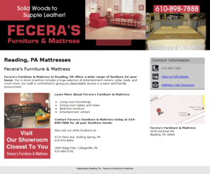 feceraspa.com: Mattresses Reading, PA - Fecera's Furniture & Mattress
Visit our showroom closest to you. Fecera's Furniture & Mattress provides living room, dining room, and bedroom furnitures. 610-898-7888.