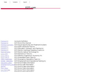 eoti.com: EOTI Explosive Ordnance Technologies International
eoti.com  is a site dedicated to EOTI Explosive Ordnance Technologies International