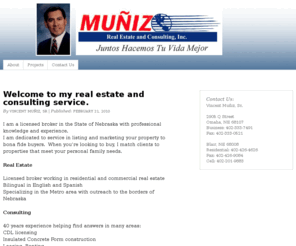 munizrealestate.com: Muñiz Real Estate and Consulting, Inc. | Vincent Muñiz, Sr. President/Broker
Vincent Muñiz, Sr. President/Broker