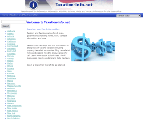 taxation-info.net: Taxation-Info.net
State links and information. Taxation and Tax information for all state governments including forms, FAQs, contact information and more