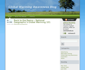 globalwarmingawarenessblog.com: Global Warming Awareness Blog
The more we learn about global warming, the better solutions for the future