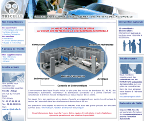 tricelle.eu:  des métiers de l'automobile
Conseil en Gestion et Développement des Métiers de l'Automobile. 
Spécialistes de la distribution automobile, nos consultants interviennent quotidiennement dans les domaines suivants : informatique, juridique et gestion.