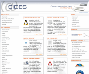 sides.de: SIDES - Computersicherheit für Privatanwender : Willkommen
IT-Sicherheit im Privatbereich