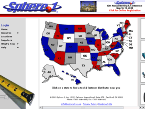sphere1net.com: Sphere 1 tool & fastener cooperative
Sphere 1 is a nationwide tool & fastener cooperative of independent distributors. Sphere 1 distributors have nationwide strength backed by local service.