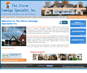 tsdsi.com: The Storm Damage Specialist / Index
For Oklahoma Roofing repairs and storm damage specialists, call The Storm Damage Specialist. Licensed, Insured & Bonded