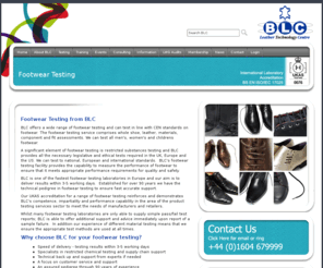 footweartesting.com: Footwear testing, shoe testing - BLC
BLC leading footwear testing specialists offer a range of footwear tests and analysis, results within 3-5 days of receipt.
