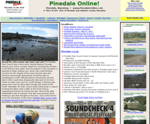 headwatersofthewest.com: Pinedale Wyoming, Pinedale Online
Pinedale Online. Pinedale news, visitor info, event calendar, pinedale outdoors, links to businesses.