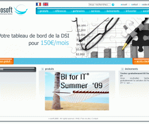 i-cosoft.com: Solution de gouvernance du système d´information et pilotage de la DSI
i-cosoft édite un logiciel destiné à mesurer et piloter la performance de la DSI dans une démarche de gouvernance informatique