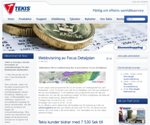 tekis.info: Tekis AB - Sveriges största leverantör av systemlösningar för den kommunala marknaden
Välkommen till Tekis