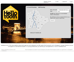 helloroom.net: HelloRoom.net
Helloroom, for all your apartments, houses and rooms in budapest.