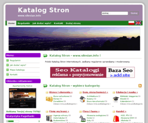 silesian.info: Katalog Stron - SILESIAN
Polski Katalog Stron Internetowych, zadbany regularnie sprawdzany i moderowany.