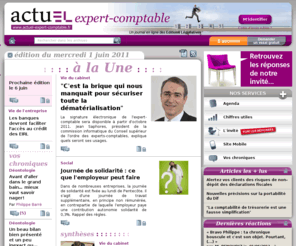 actuelexpertcomptable.info: [Comptabilité, Fiscal, social, entreprise] L'actualité comptable, fiscale et managériale avec actuEL-expert-comptable.fr
Expert-comptable, commissaire-aux-comptes, directeur financier, contrôleur de gestion, responsable comptable, conseiller fiscal et auditeur financier, L'actualité comptable, fiscale et managériale avec actuEL-expert-comptable.fr