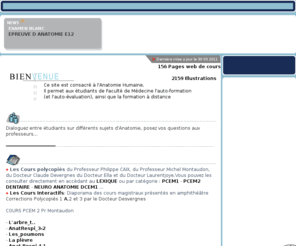 i-anatomie.com: CONCEPT D'ANATOMIE INFORMATIQUE MULTIMEDIA COURS ANATOMIE EN LIGNE PCEM1 PCEM2 DCEM1
i-anatomie.com: Les Cours en ligne  d'anatomie (France).