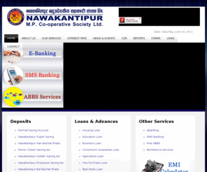 nawakantipur.com: Nawakantipur Multipurpose Co-Operative Society (NMC)
Nawakantipur Multipurpose Co-Operative Society(NMC) has been operating with number of financial opportunities to its needy members & society as a whole ignoring cheap assurance of the market since 7th Aswin, 2054 B.S.