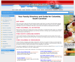 columbia4kids.com: Columbia4Kids | Columbia South Carolina
Online parent guide for Columbia SC