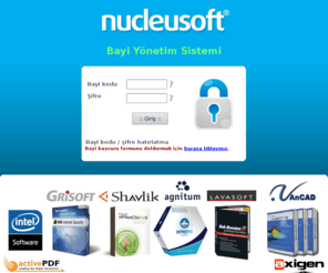 musteritakip.com: :: NucleuSoft Bayi Yönetim Sistemi :: AVG Türkiye : Outpost Firewall Pro : Outpost Security Sute : Lavasoft Ad-Aware : Shavlik Patch Management : ControlGuard Endpoint Access Management
NucleuSoft IT Solutions is a solution provider in information technologies. Enjoy technology with NucleuSoft..