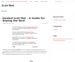 scatmat.org: Scat Mat
Browsing for additional tips with regards to Scat Mat ? Look no further! Bringing you current, essential guidance and good tips.. Check out our blog!