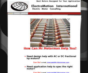 mymotorman.com: Mr-Motorman.com - Home
Electric Motor Consulting and Technical Engineering Support