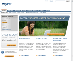 paypal.co.uk: PayPal - the safer, easier way to pay online
PayPal lets you send money to anyone with email. PayPal is free for consumers, and works seamlessly with your existing credit card and current account. You can settle debts, borrow cash, divide bills or split expenses with friends, all without going to an ATM or looking for your chequebook.