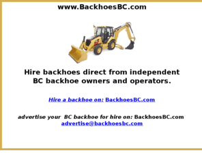 snowremovalbc.com: Backhoes BC
Hire backhoes direct from independent BC backhoe owners and operators.