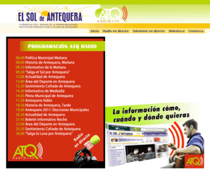 atqradio.com: ATQ Radio. Radio Televisión Antequera. Emisión en directo y en diferido de noticias y actualidad en Antequera.
ATQ Radio. Radio Televisión Antequera. Emisión en directo y en diferido de noticias y actualidad en Antequera.