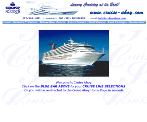 cruise-ahoy.com: Cruise Ahoy - Luxury Cruising At It's Best!
Cruise Ahoy - Luxury Cruising At It's Best!