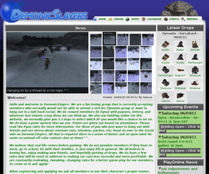 demonicslayers.com: DemonicSlayers :: Home - Sylph Dynamis Linkshell
Dynamis and Sky linkshell on the Sylph server of FFXI